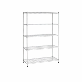 Hyper Tough A60Z-1 Heavy Duty 5 Tier Wire Shelf 3000 lb Capacity - Gray/Zinc