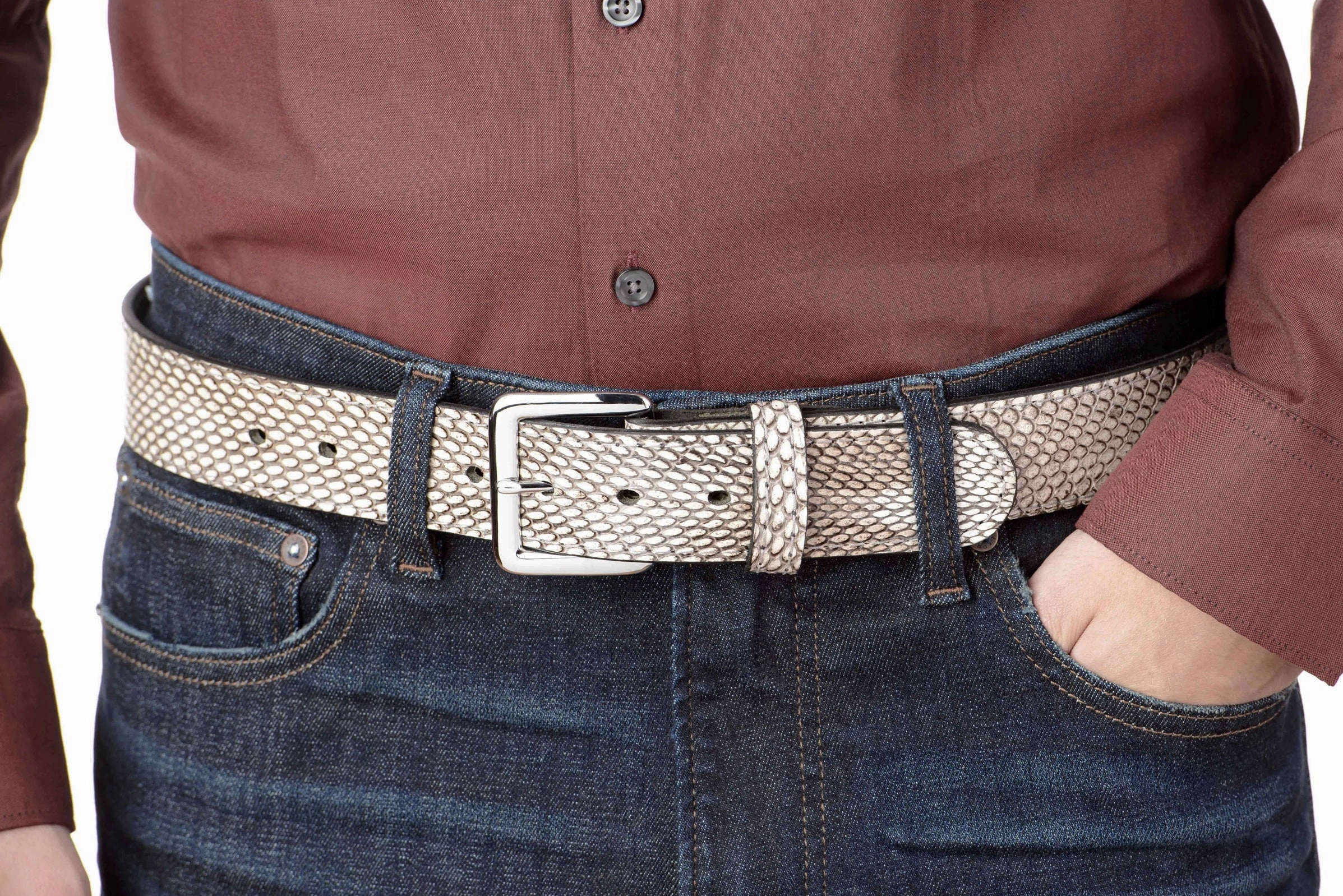 Indonesian Spitting Cobra Money Belt With 25" Zipper 1.50" Wide