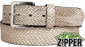Indonesian Spitting Cobra Money Belt With 25" Zipper 1.50" Wide