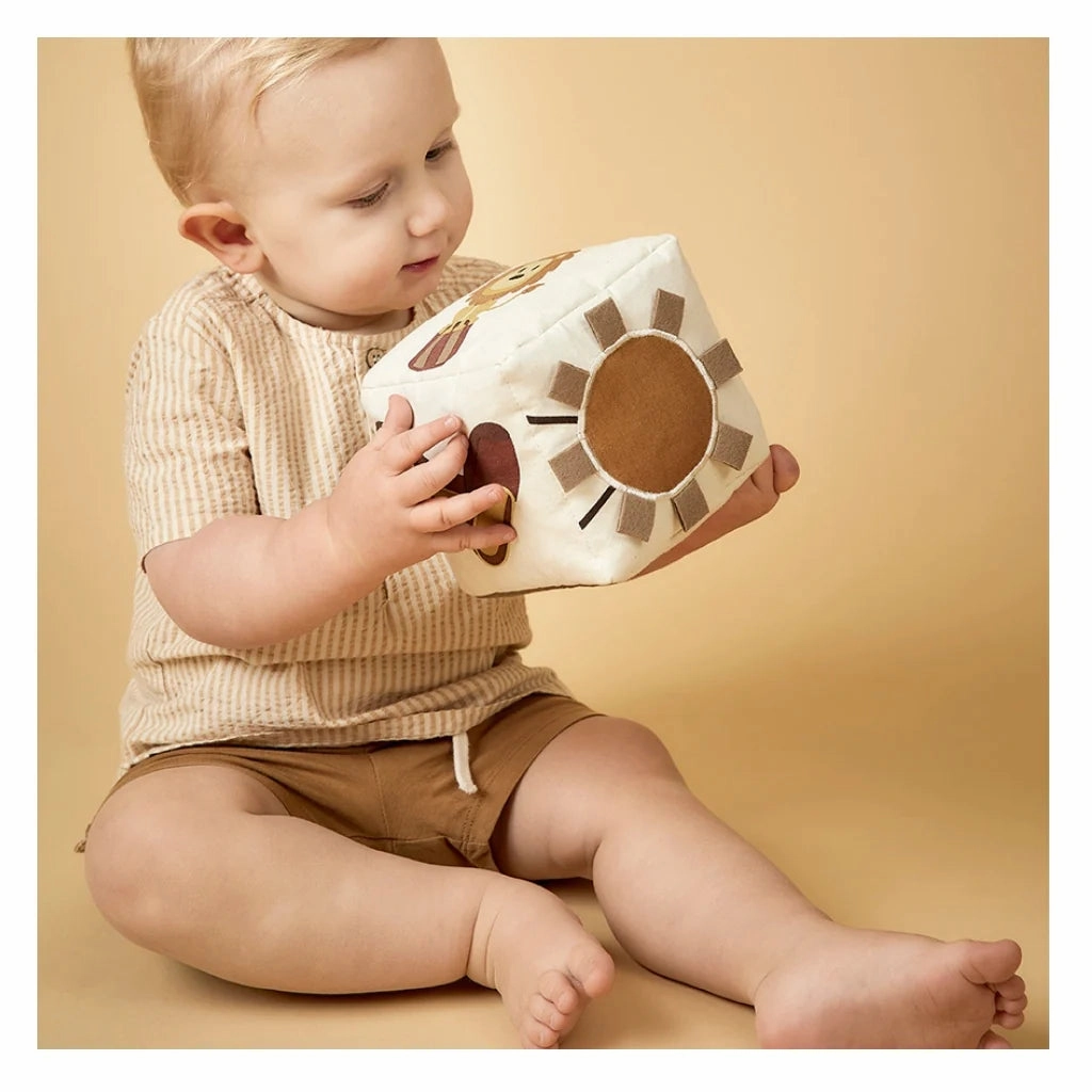 Jasmin Fabric Cube - Creme Circus