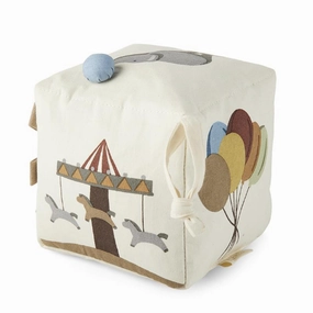 Jasmin Fabric Cube - Creme Circus