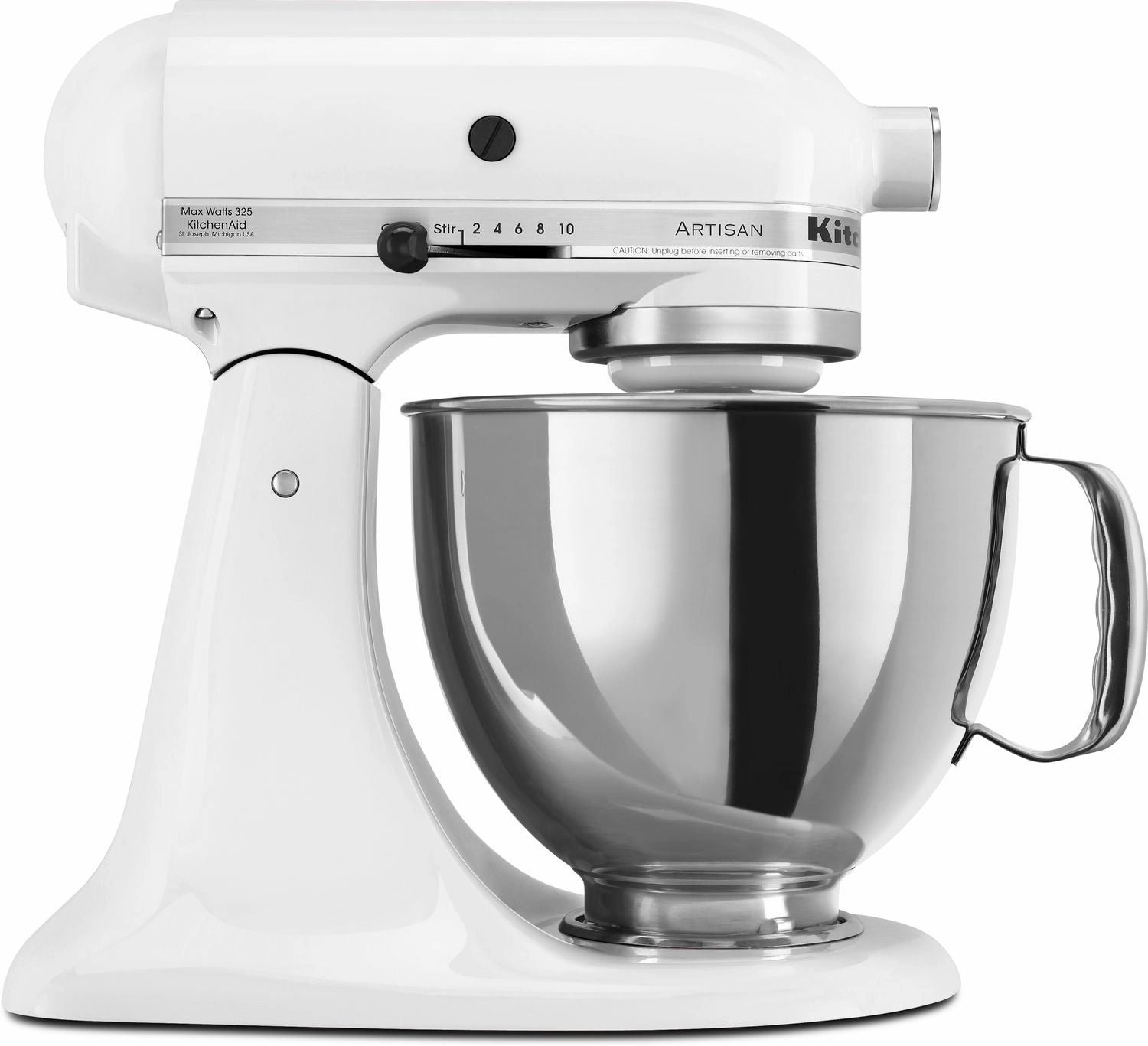 KitchenAid White 5-Quart Tilt-Head Stand Mixer - KSM150PSWH
