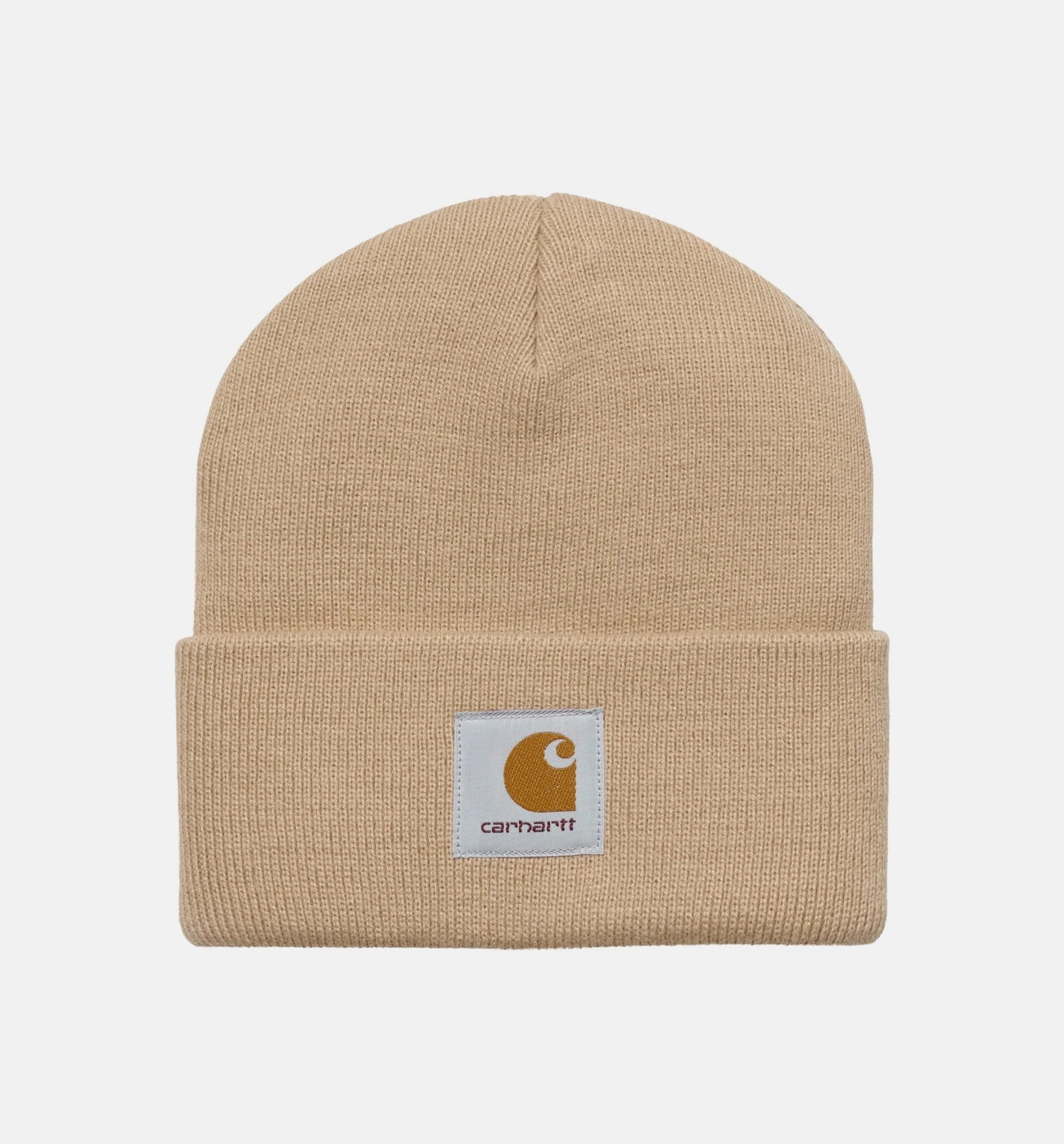Knit Cuffed Beanie Mens Hat - Beige