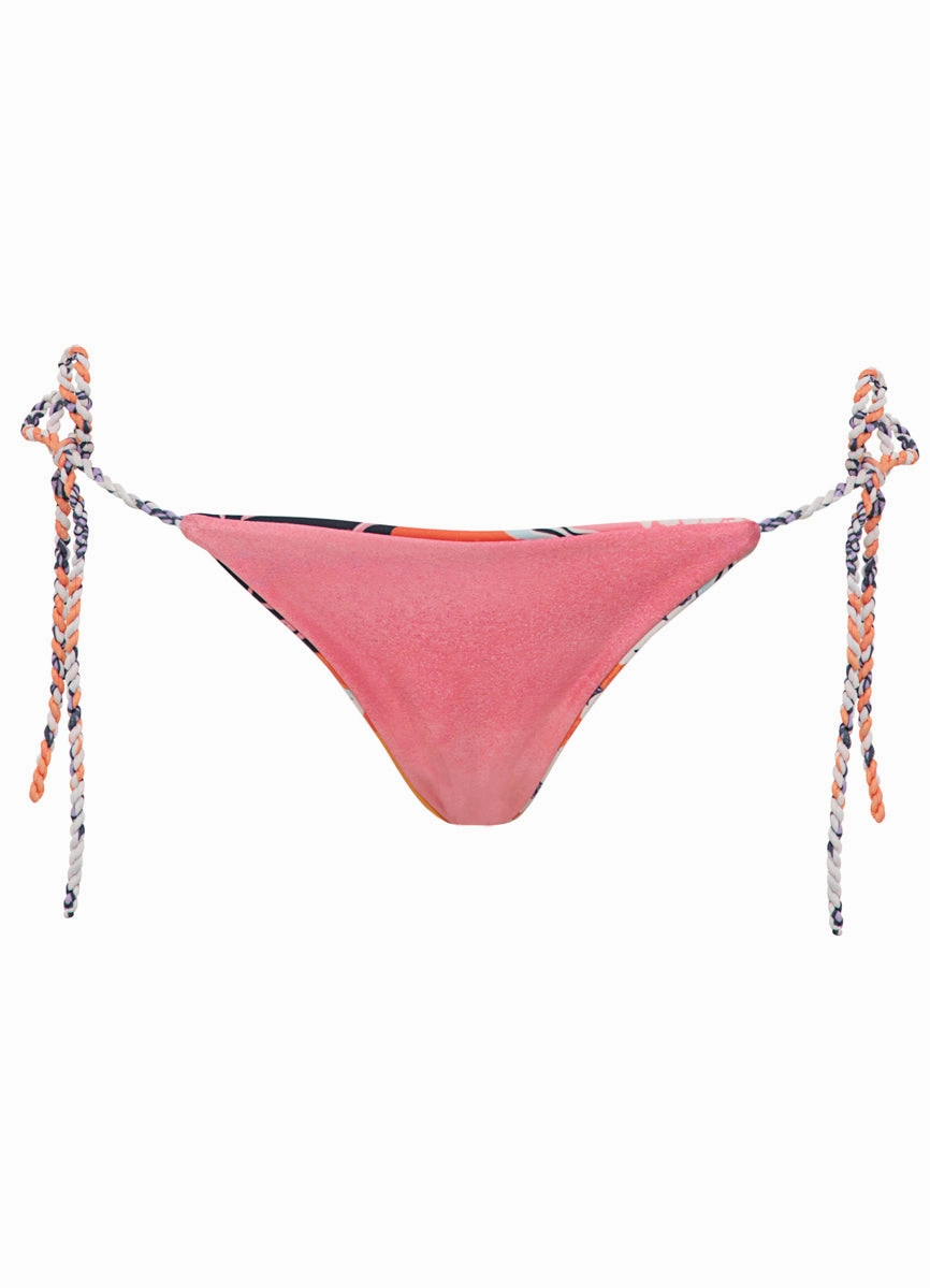 Maaji Sundance Pink Sunning Low Rise Tie Side Bikini Bottom