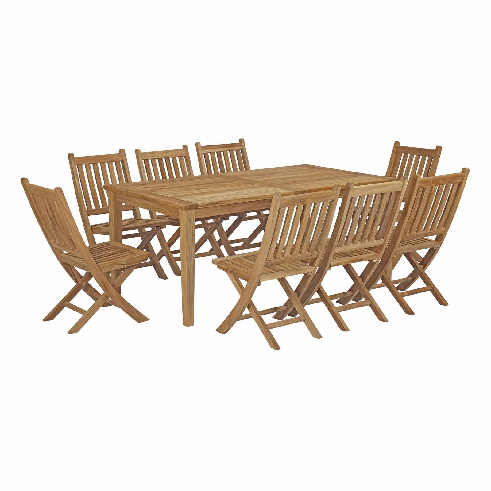 Marina 9 Piece Outdoor Patio Teak Dining Set by Modway