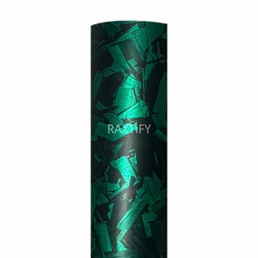 Matte Camouflage Black Green Forged Carbon Vinyl Wrap