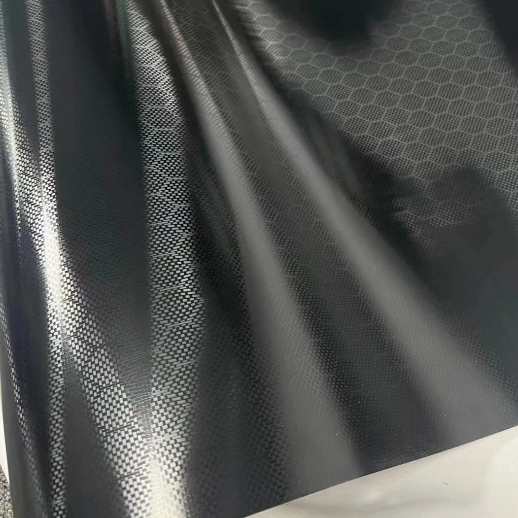 Matte Honeycomb Carbon Fiber Black Vinyl Wrap