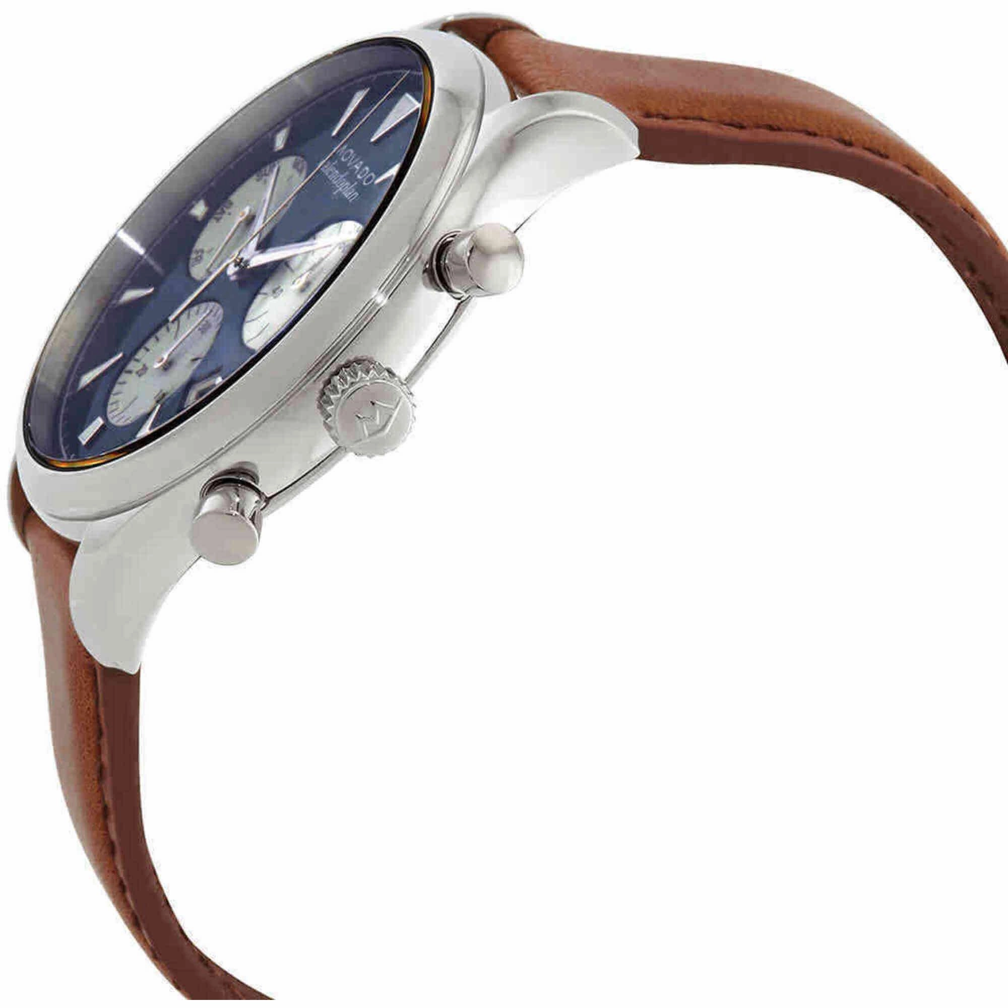 Movado Men's Watch - Heritage Calendoplan Chronograph Brown Leather Strap | 3650113