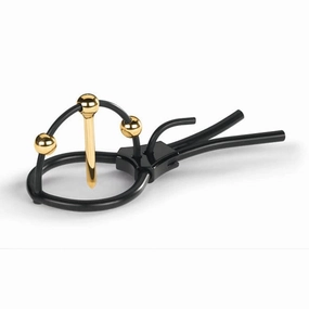Mystim - Plunging Pete with Corona Strap and Urethral Sound (Black)