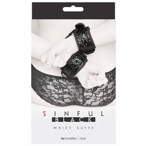 NS Novelties - Sinful Wrist Cuffs (Black)