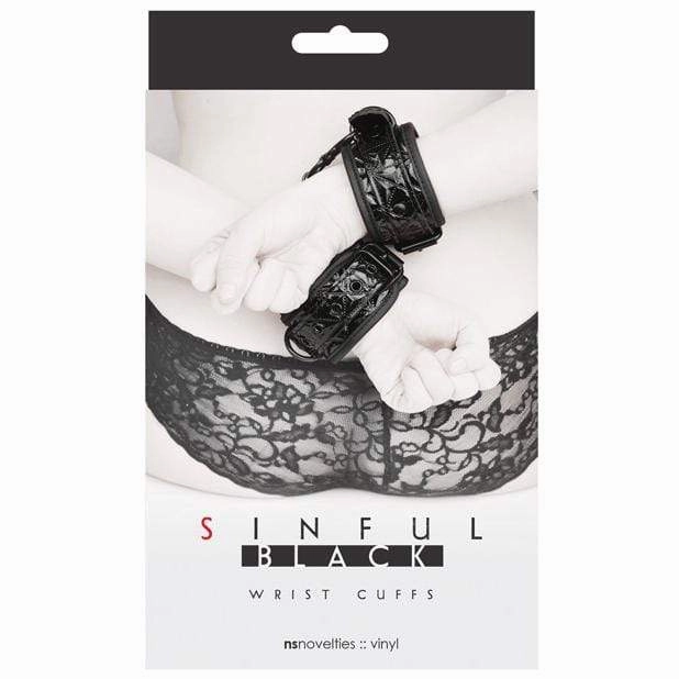NS Novelties - Sinful Wrist Cuffs (Black)