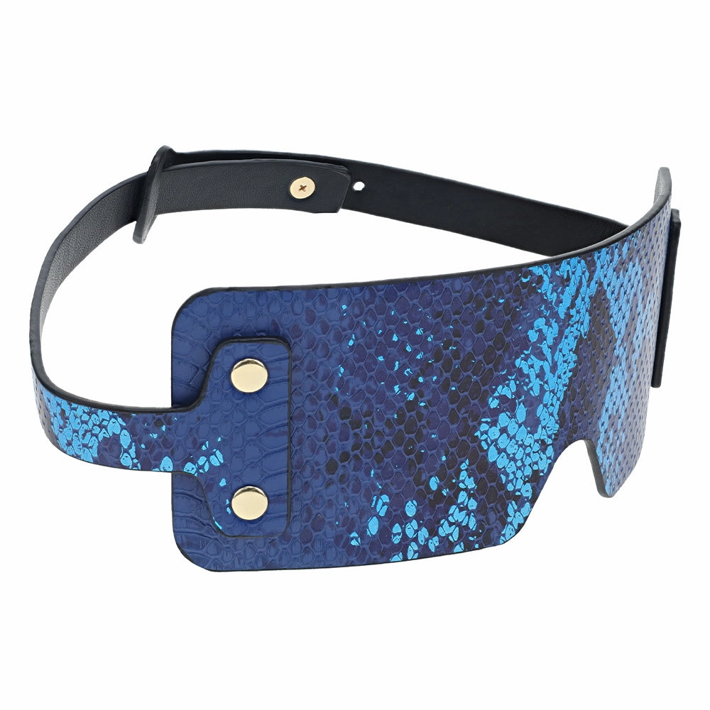 Ouch! Florence Holographic Snake Print Faux Leather Blindfold