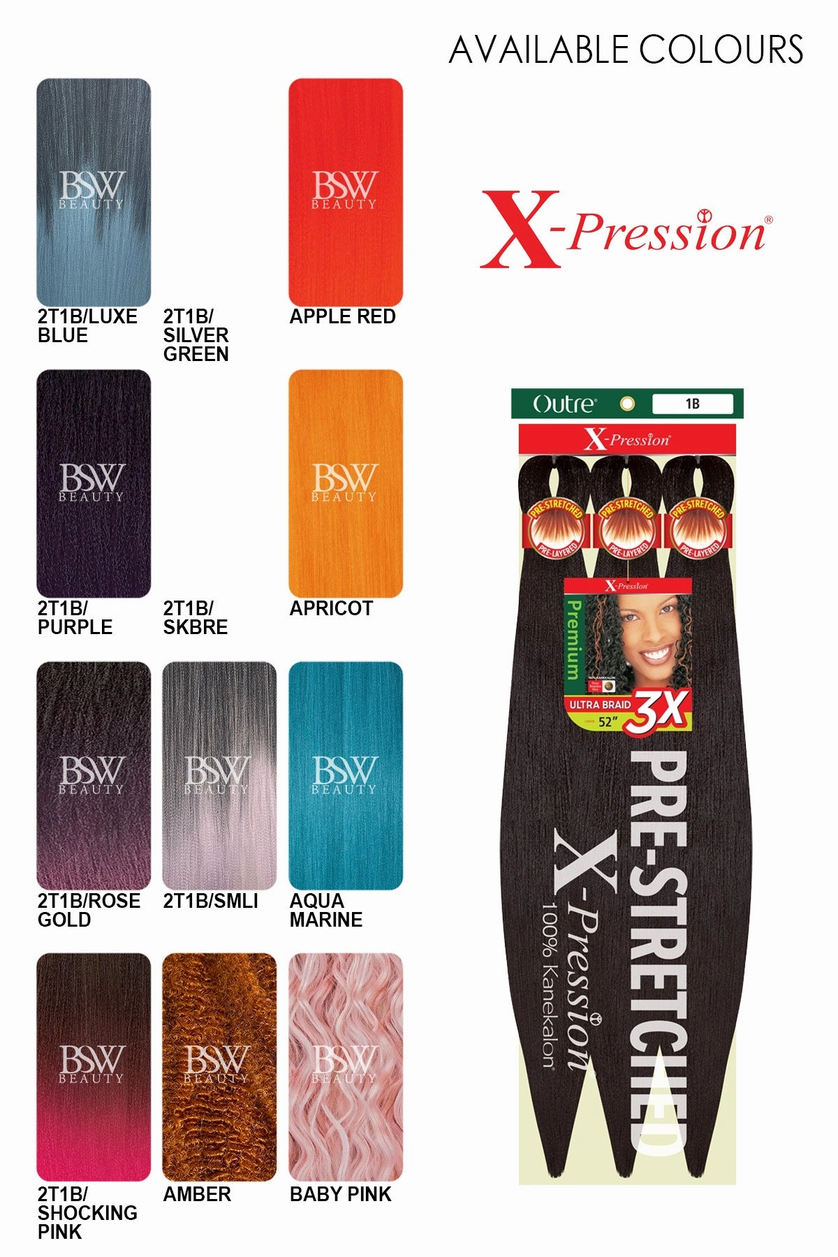 OUTRE 3X X-PRESSION PRE-STRETCHED ULTRA BRAID 52"