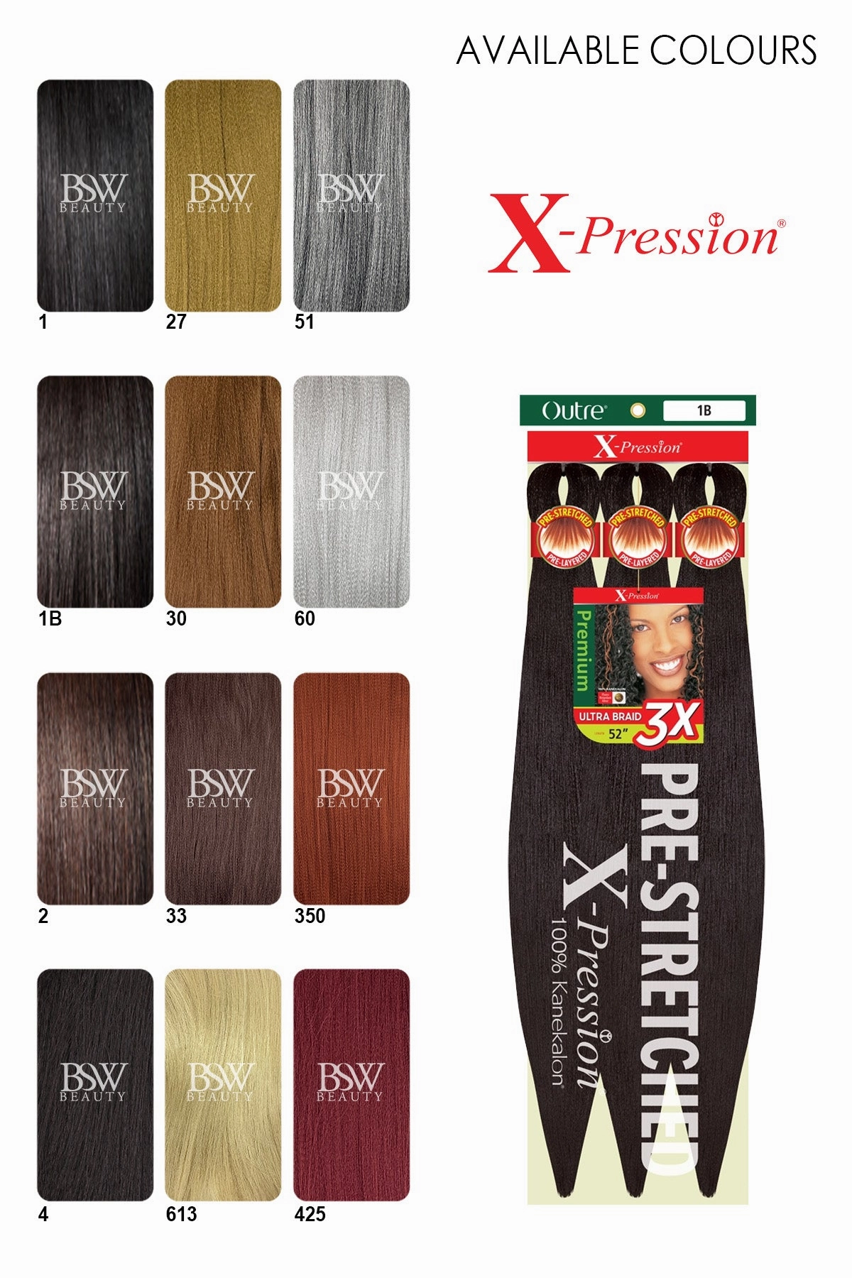 OUTRE 3X X-PRESSION PRE-STRETCHED ULTRA BRAID 52"