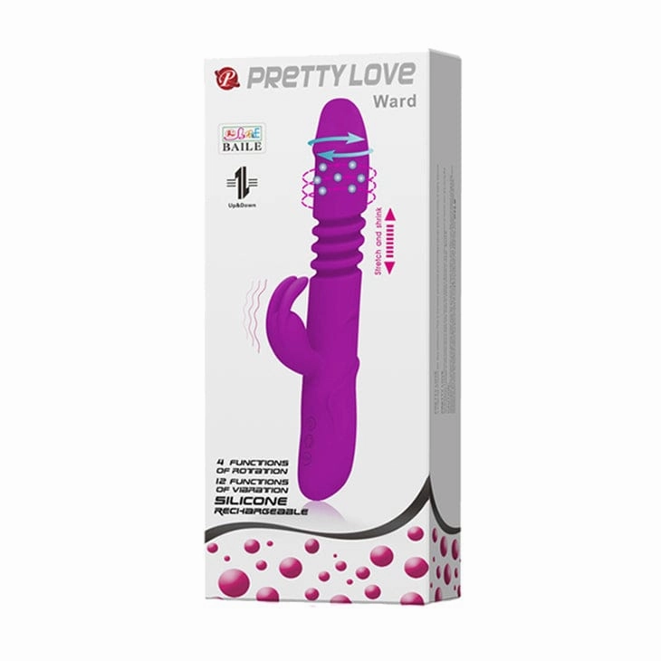 Pretty Love - Ward Rotating Thursting Rabbit Vibrator (Purple)