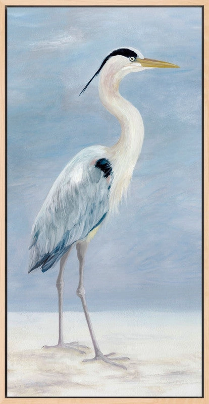 Proud Bird I Wall Art - Blue/White - 19 X 37