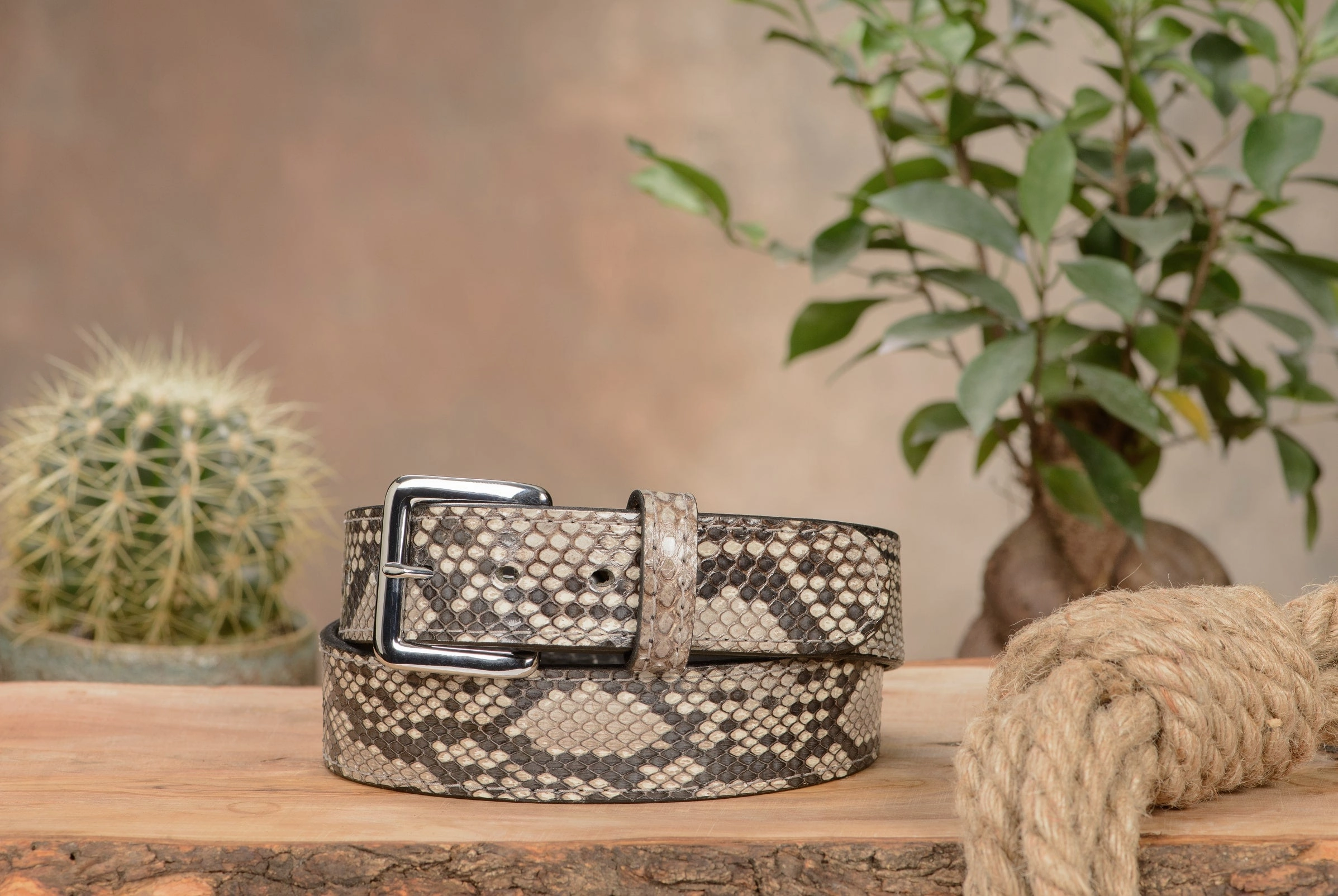 Python Snakeskin Money Belt With 25" Zipper 1.50" Wide