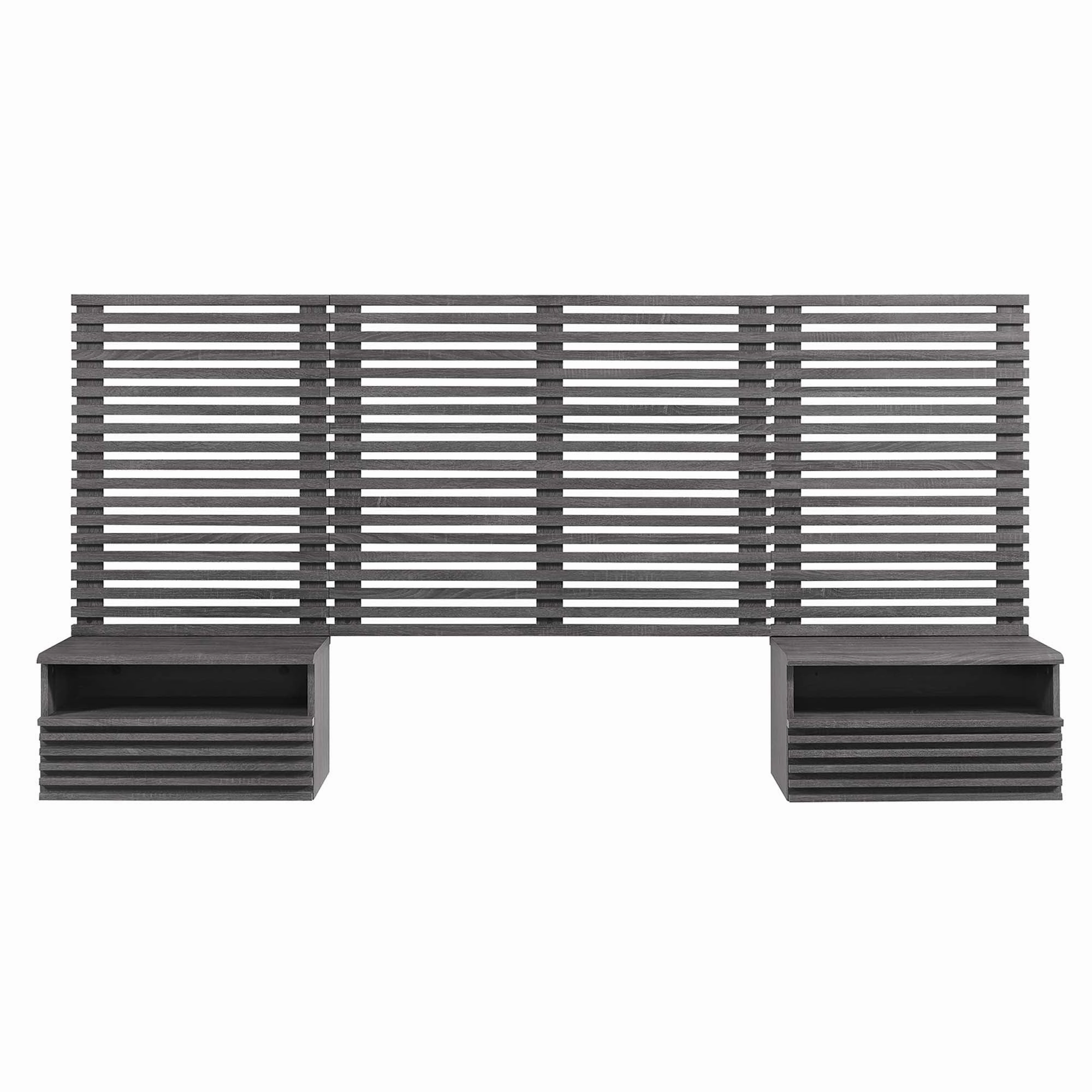 Render Wall Mount Headboard and Modern Nightstands by Modway