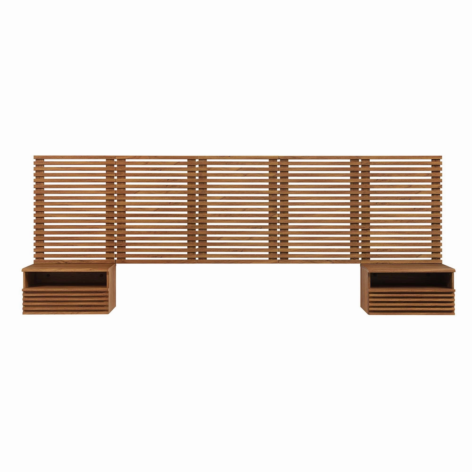 Render Wall Mount Headboard and Modern Nightstands by Modway
