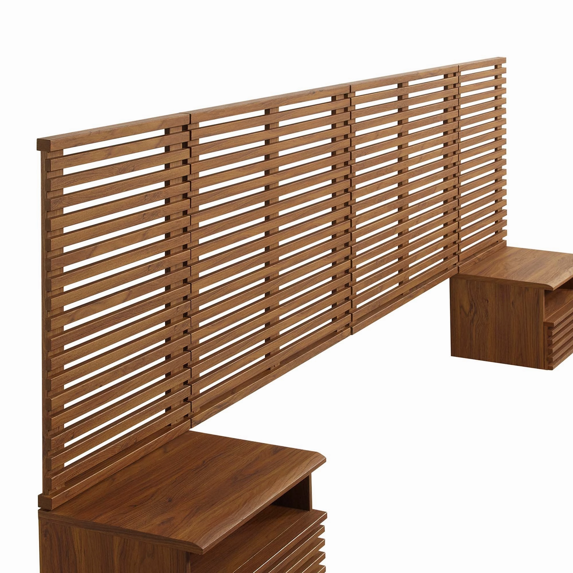 Render Wall Mount Headboard and Modern Nightstands by Modway