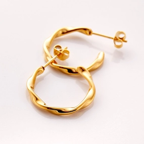 Ripple Hoop Earrings