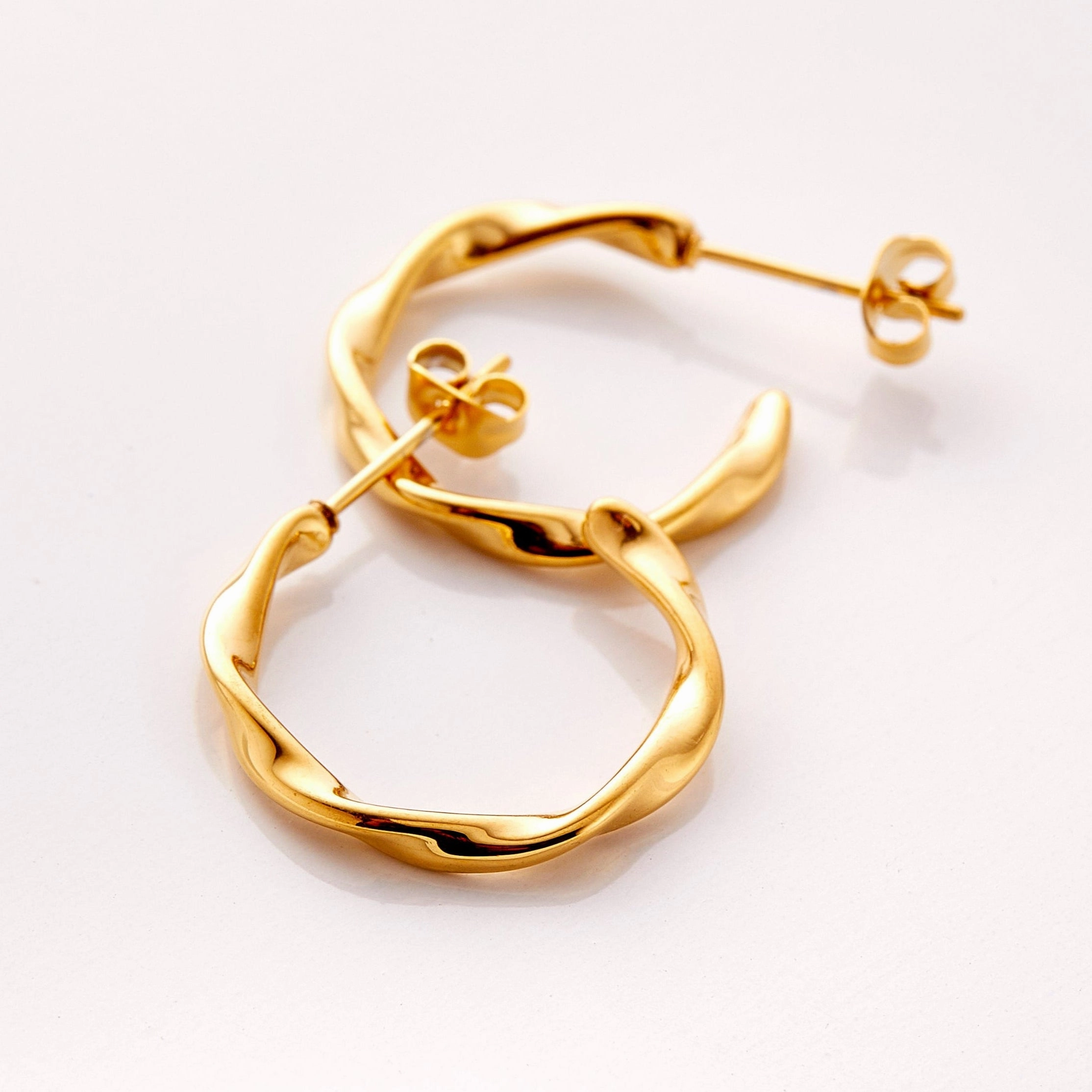 Ripple Hoop Earrings