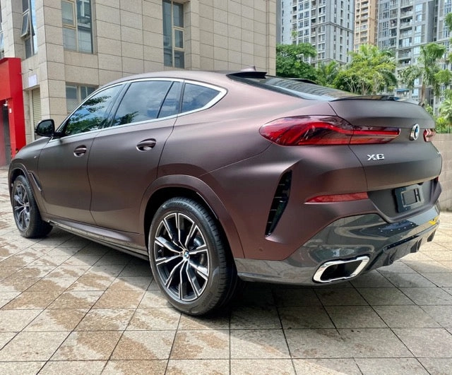 Satin Chrome Black Red Vinyl Wrap