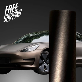 Satin Chrome Obsidian Gray Car Wrap