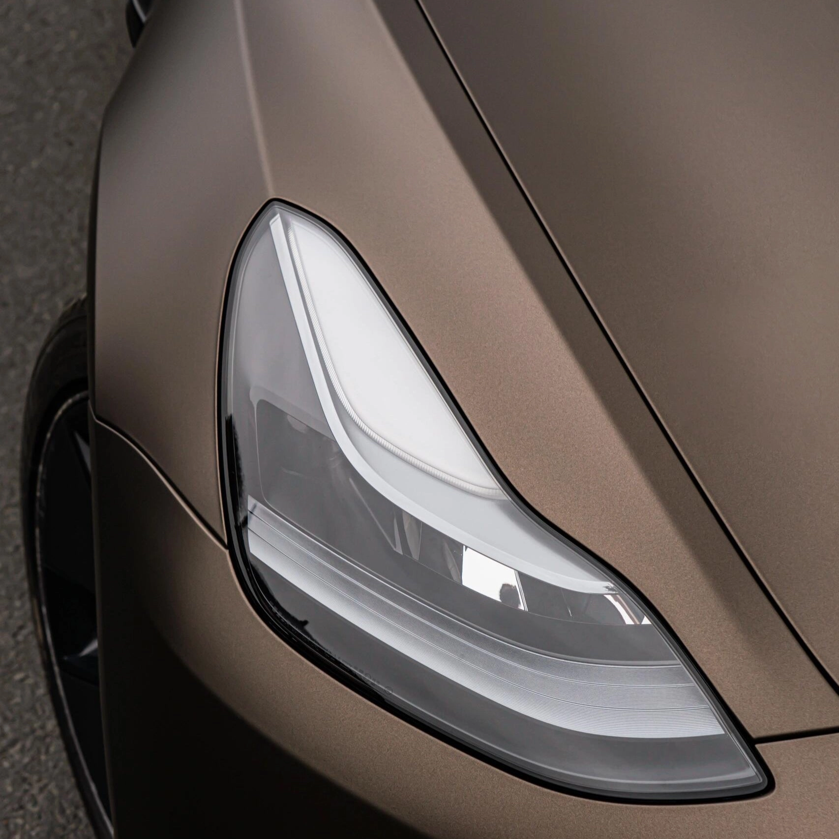 Satin Chrome Obsidian Gray Car Wrap