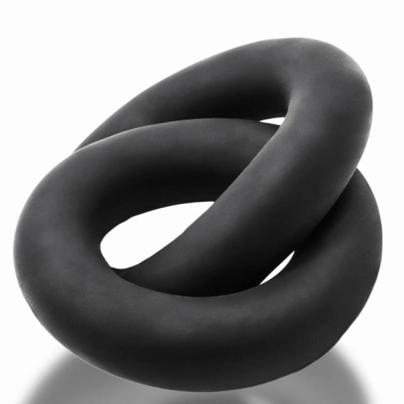Shackle Double Link&#039;d Cock/ball Rings - Black