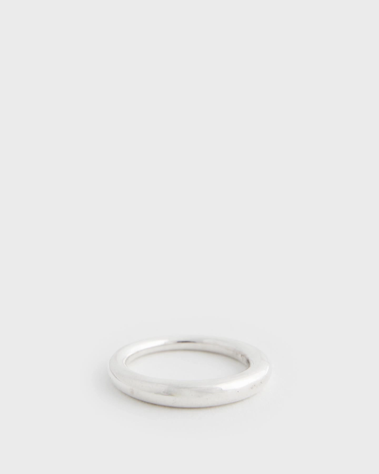Snake Ring Thin Polished Silver
