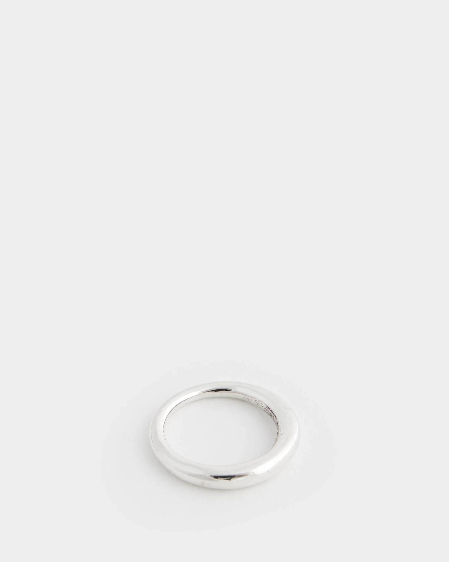 Snake Ring Thin Polished Silver