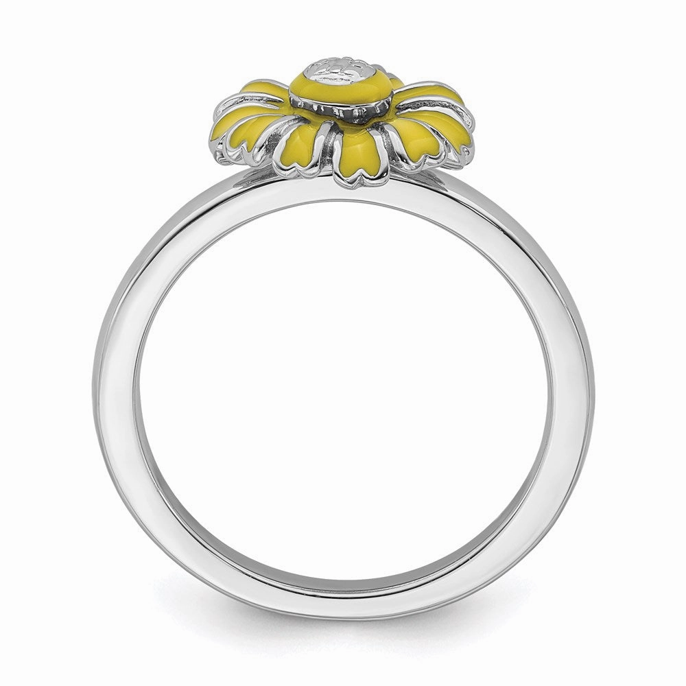Sterling Silver Stackable Expressions Daisy Ring | QSK930