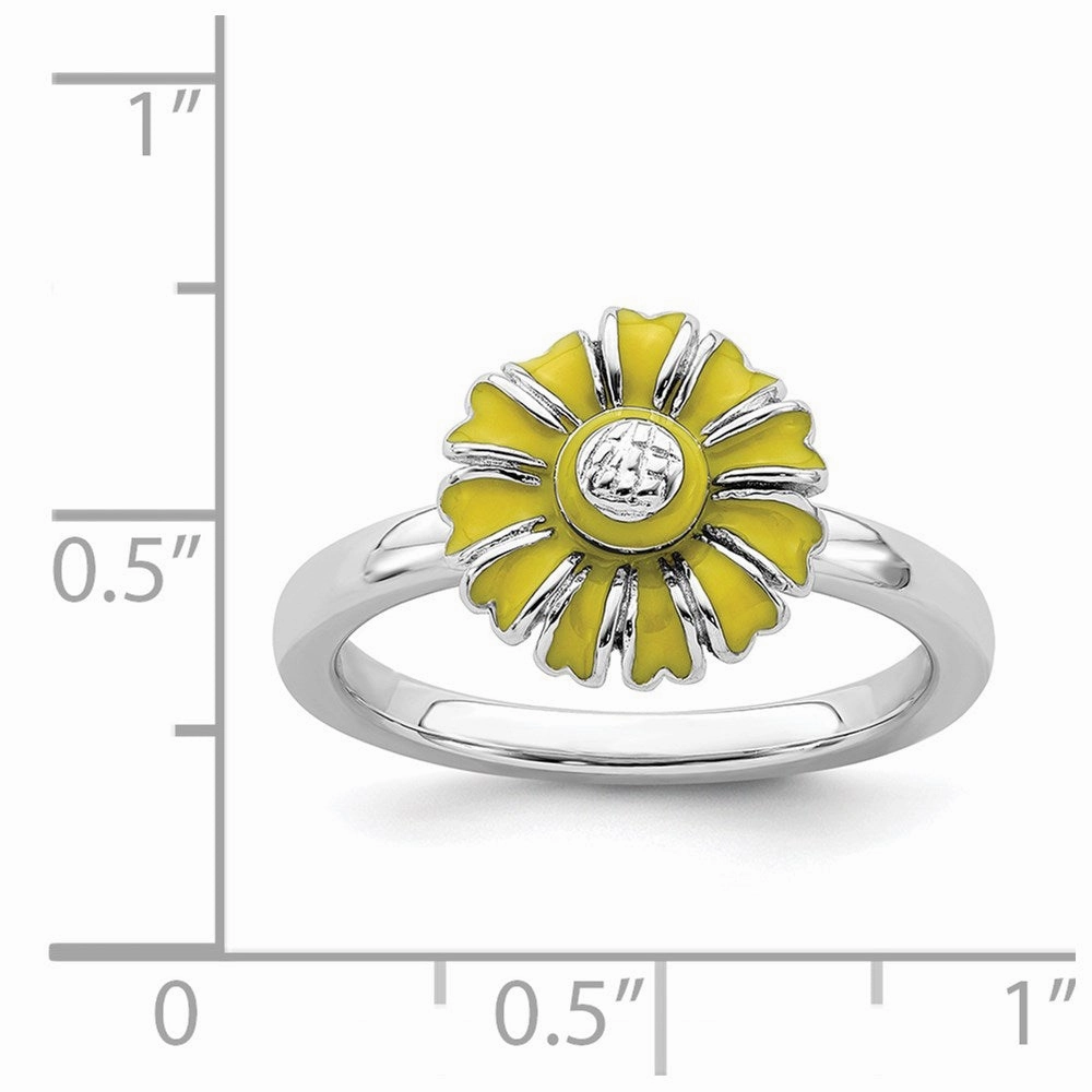 Sterling Silver Stackable Expressions Daisy Ring | QSK930