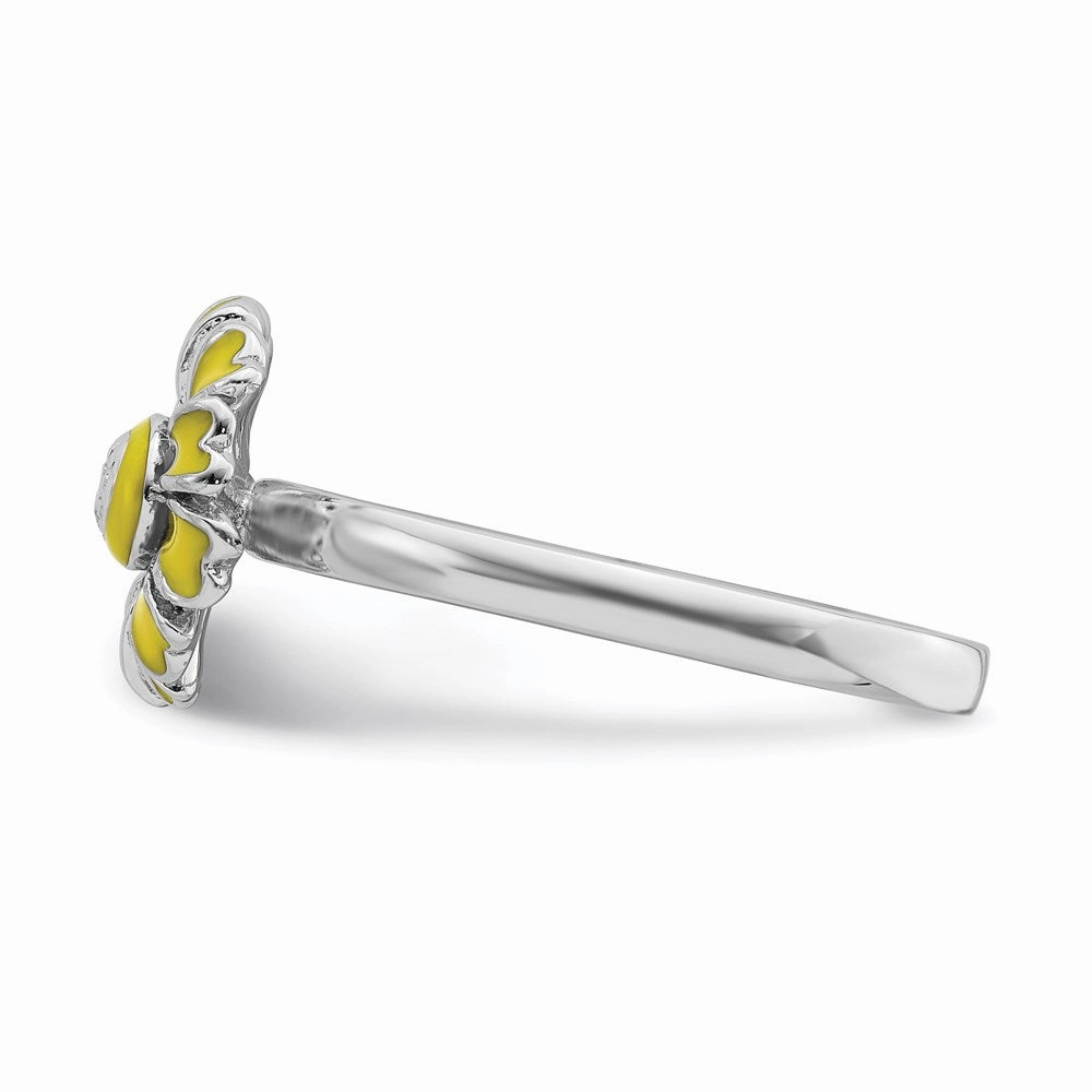 Sterling Silver Stackable Expressions Daisy Ring | QSK930