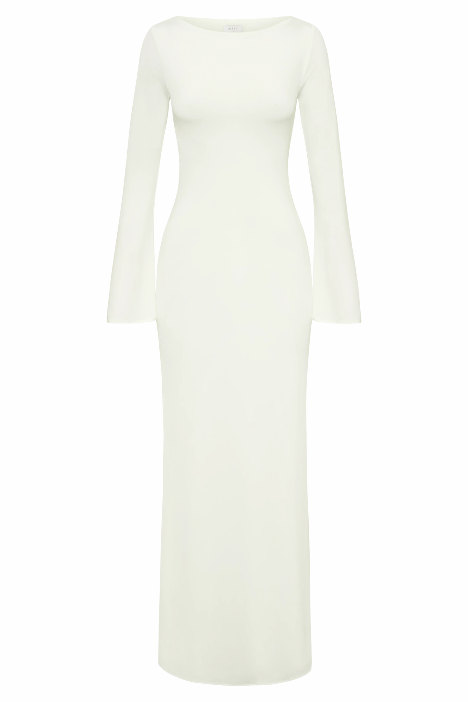 Tarna Slinky Fishtail Maxi Dress - Ivory