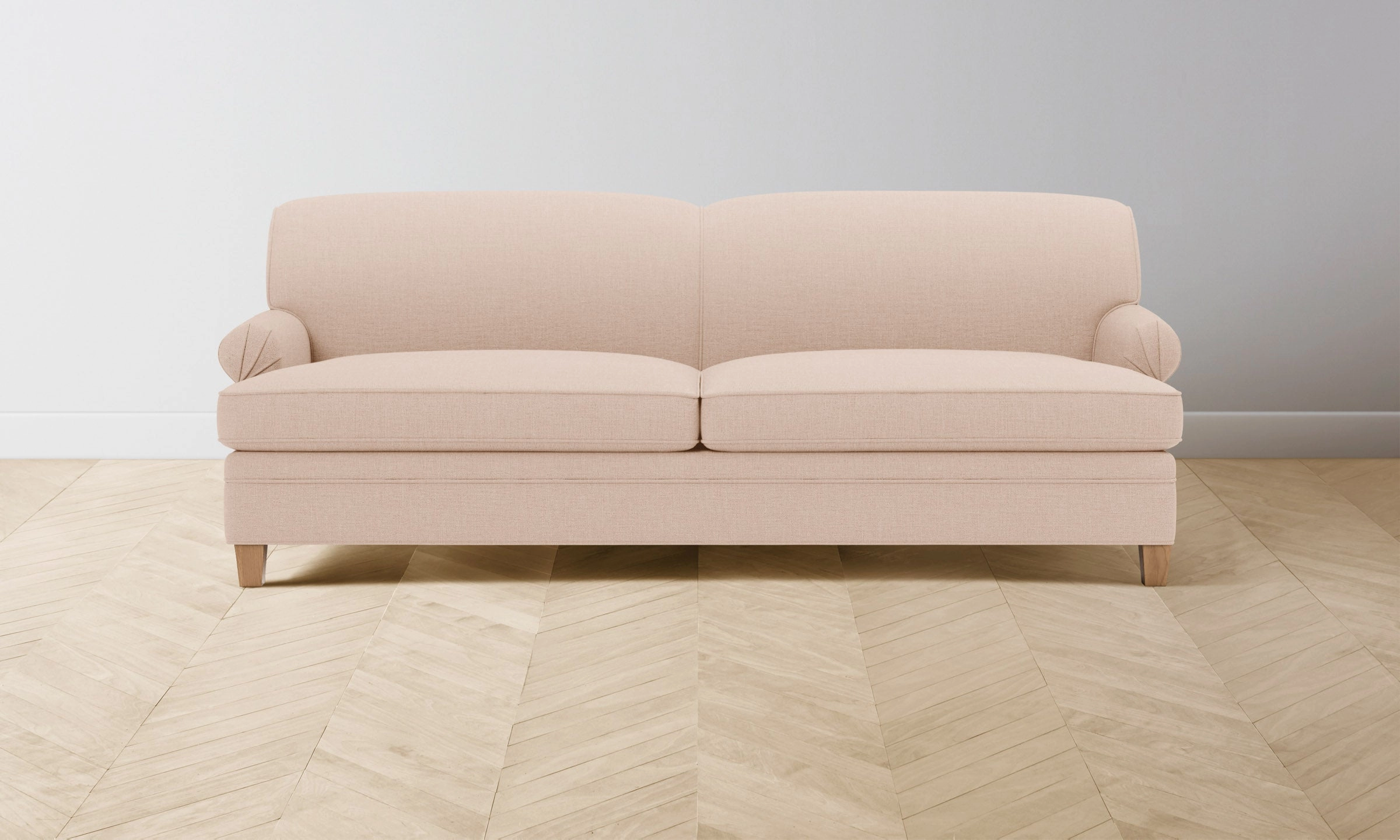 The Carmine Sofa - Heritage Belgian Linen Petal