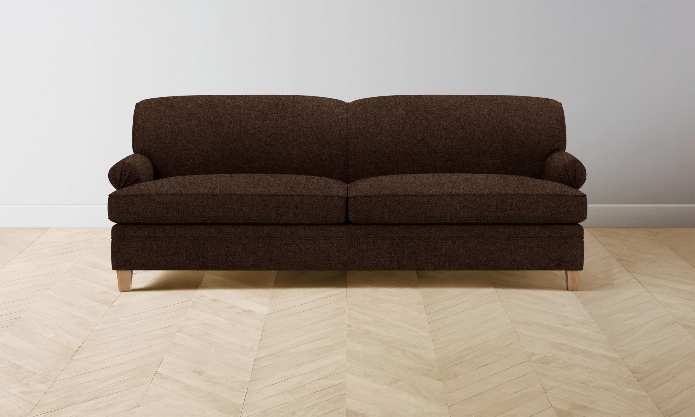 The Carmine Sofa - Italian Brushed Wool Cocoa