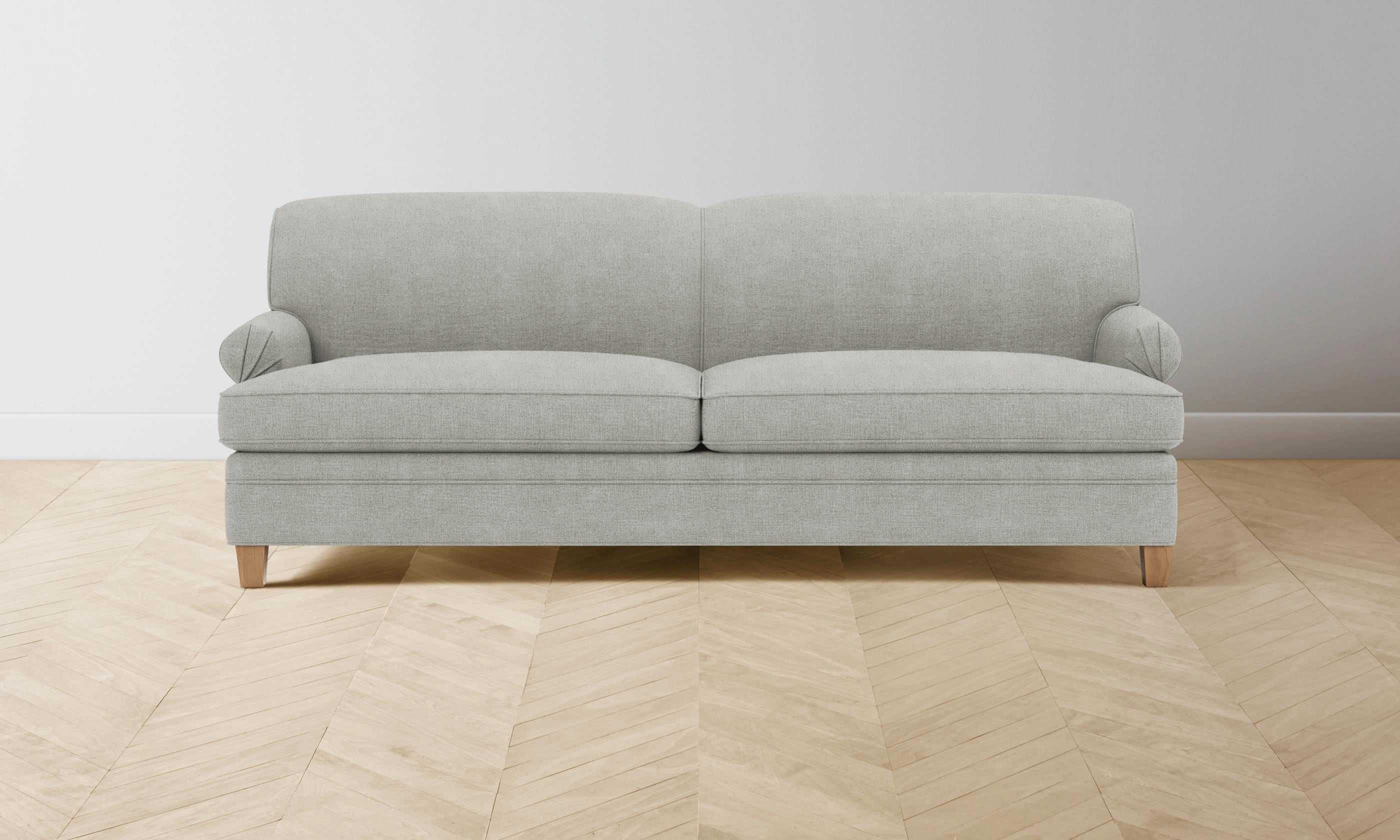 The Carmine Sofa - Performance Mélange Weave Flint