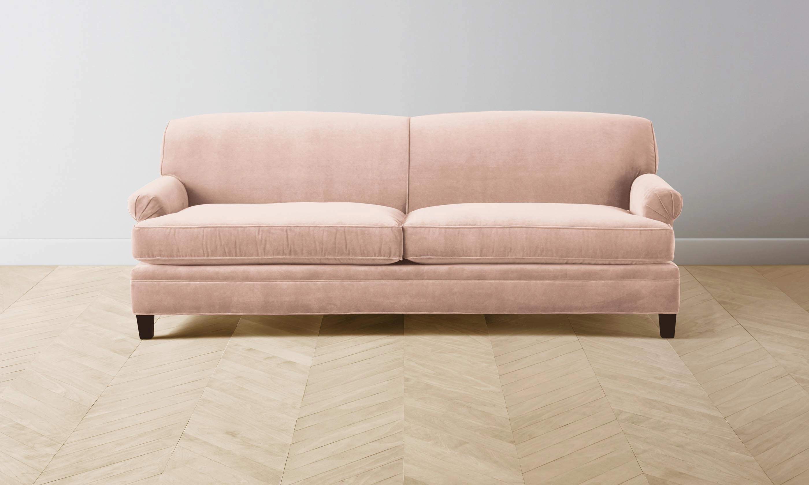 The Carmine Sofa - Performance Velvet Dusty Rose