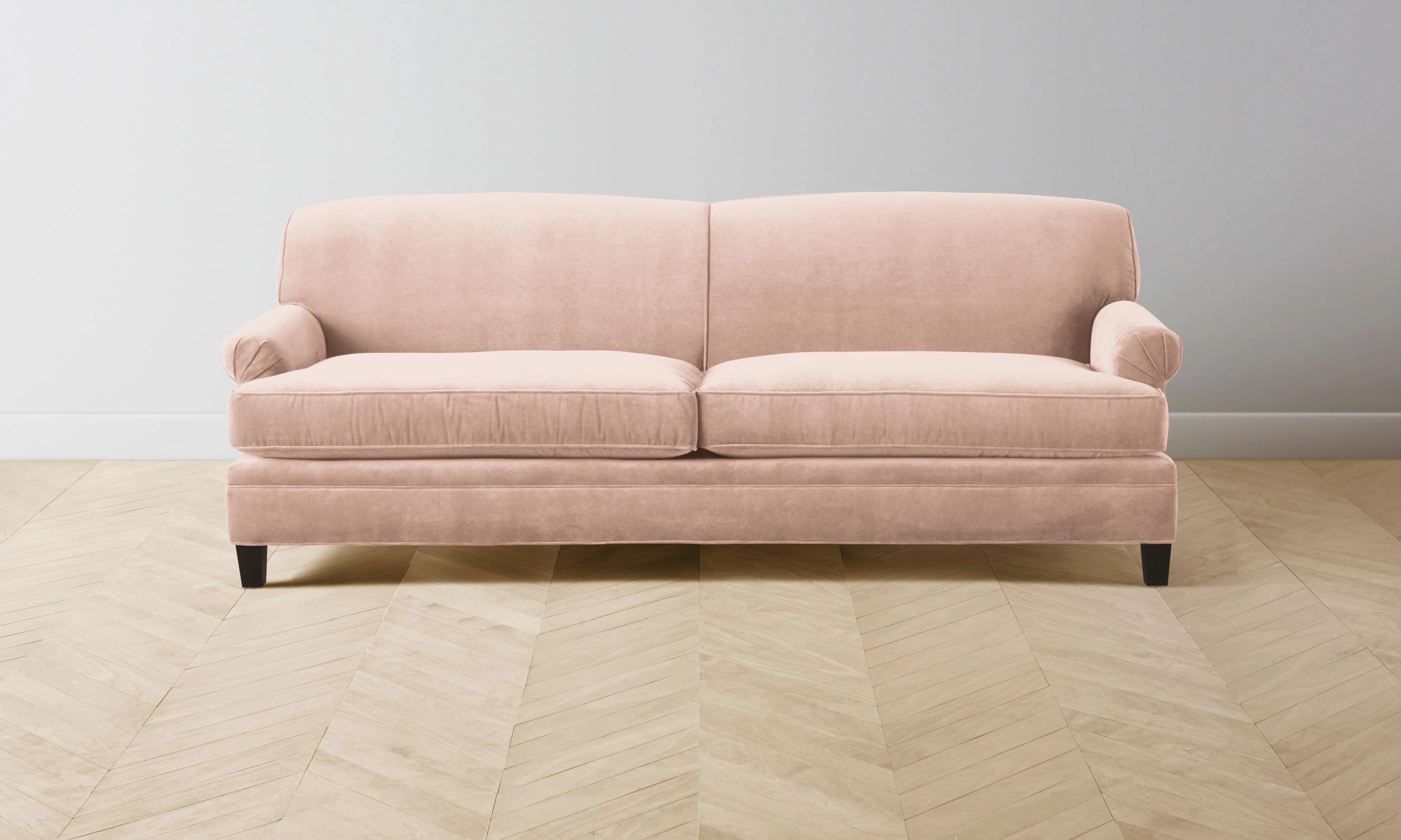The Carmine Sofa - Performance Velvet Dusty Rose