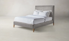 The Essex Bed - Nubuck Leather Asphalt