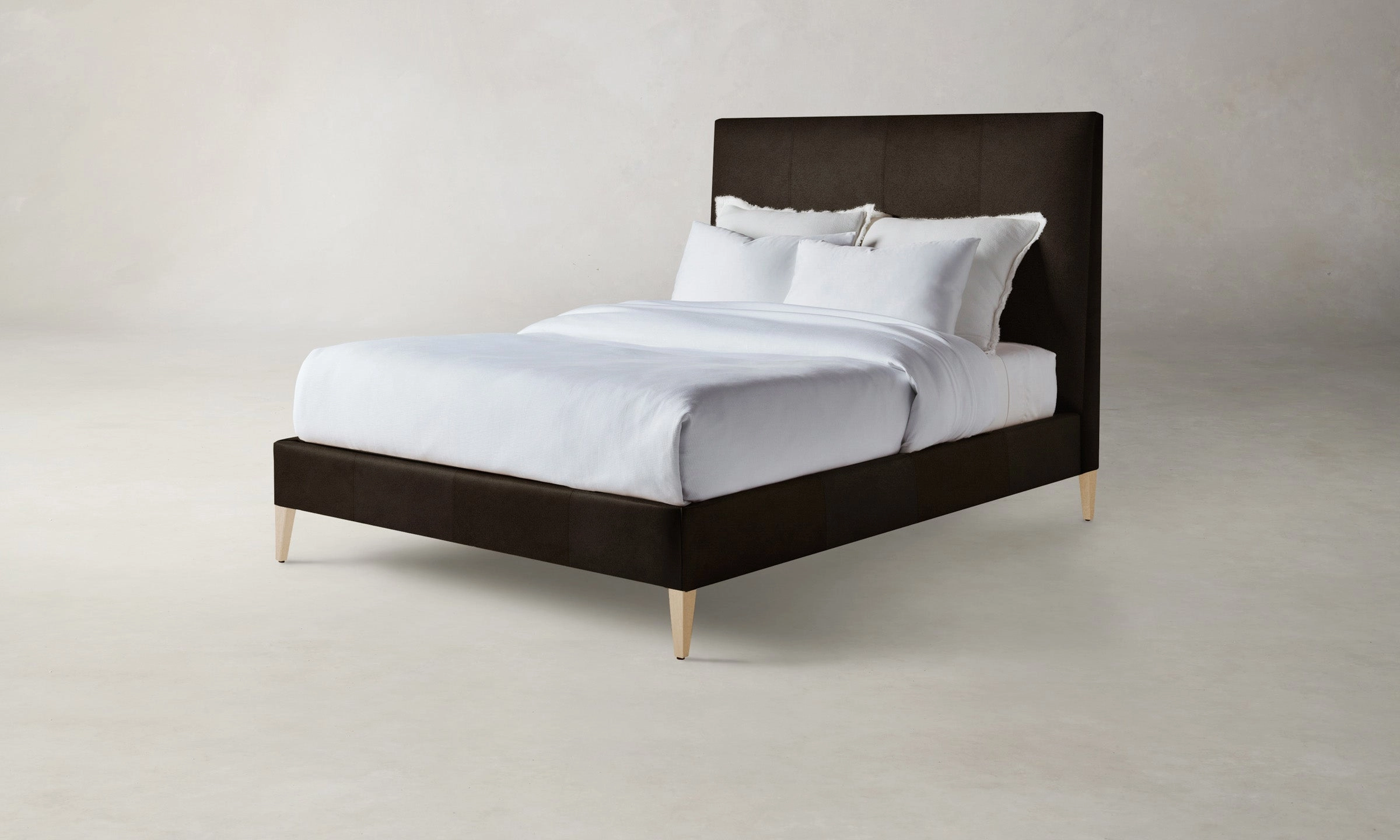 The Essex Bed - Nubuck Leather Espresso