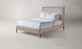 The Essex Bed - Nubuck Leather Fawn