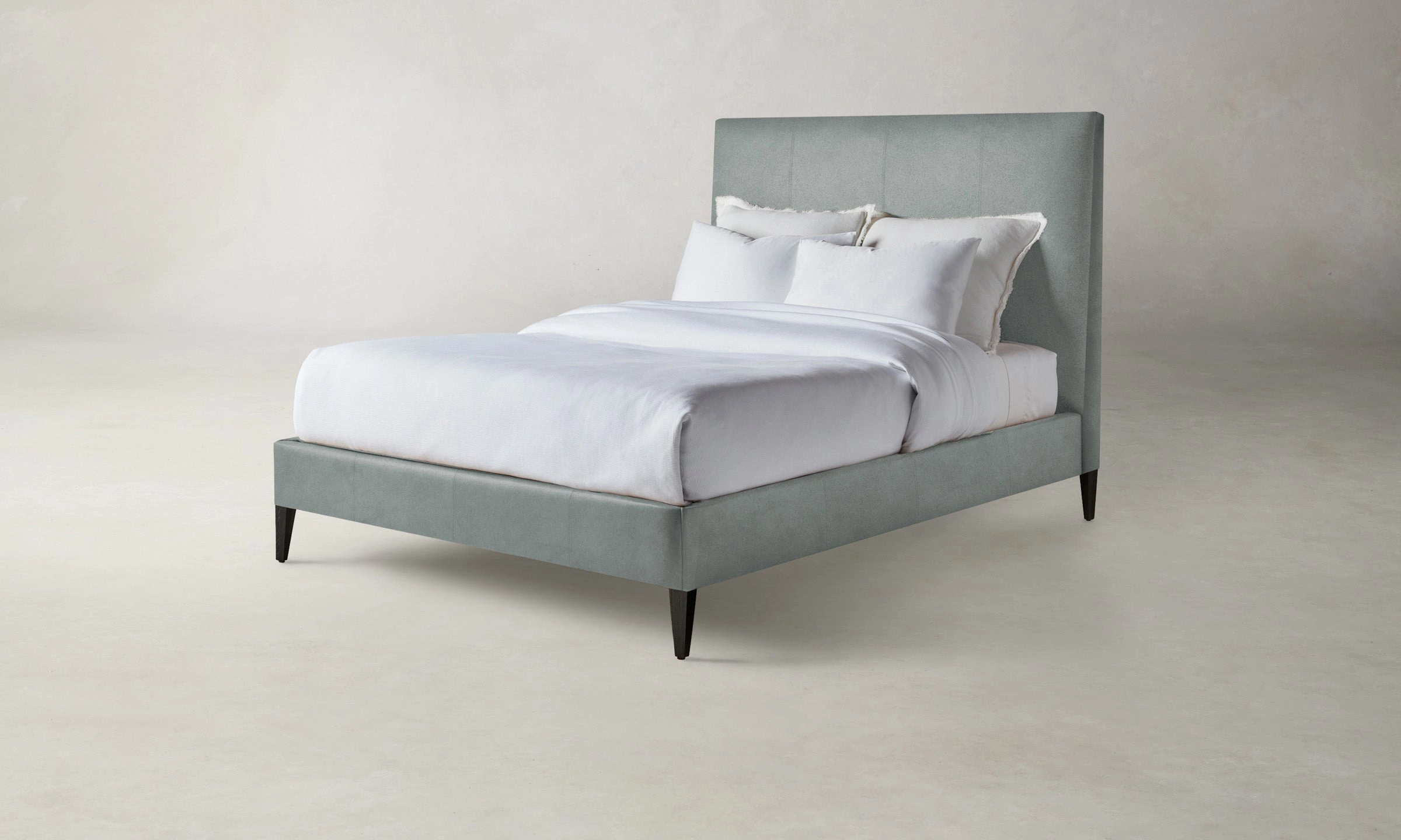 The Essex Bed - Nubuck Leather Tide