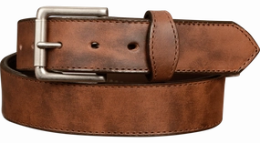 The Rockefeller: Brown Stitched Oil Tanned With Scalloped Ends 1.50"
