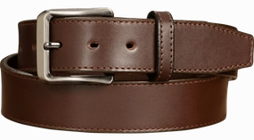 The Stallion: Brown Stitched Italian Leather 1.50"