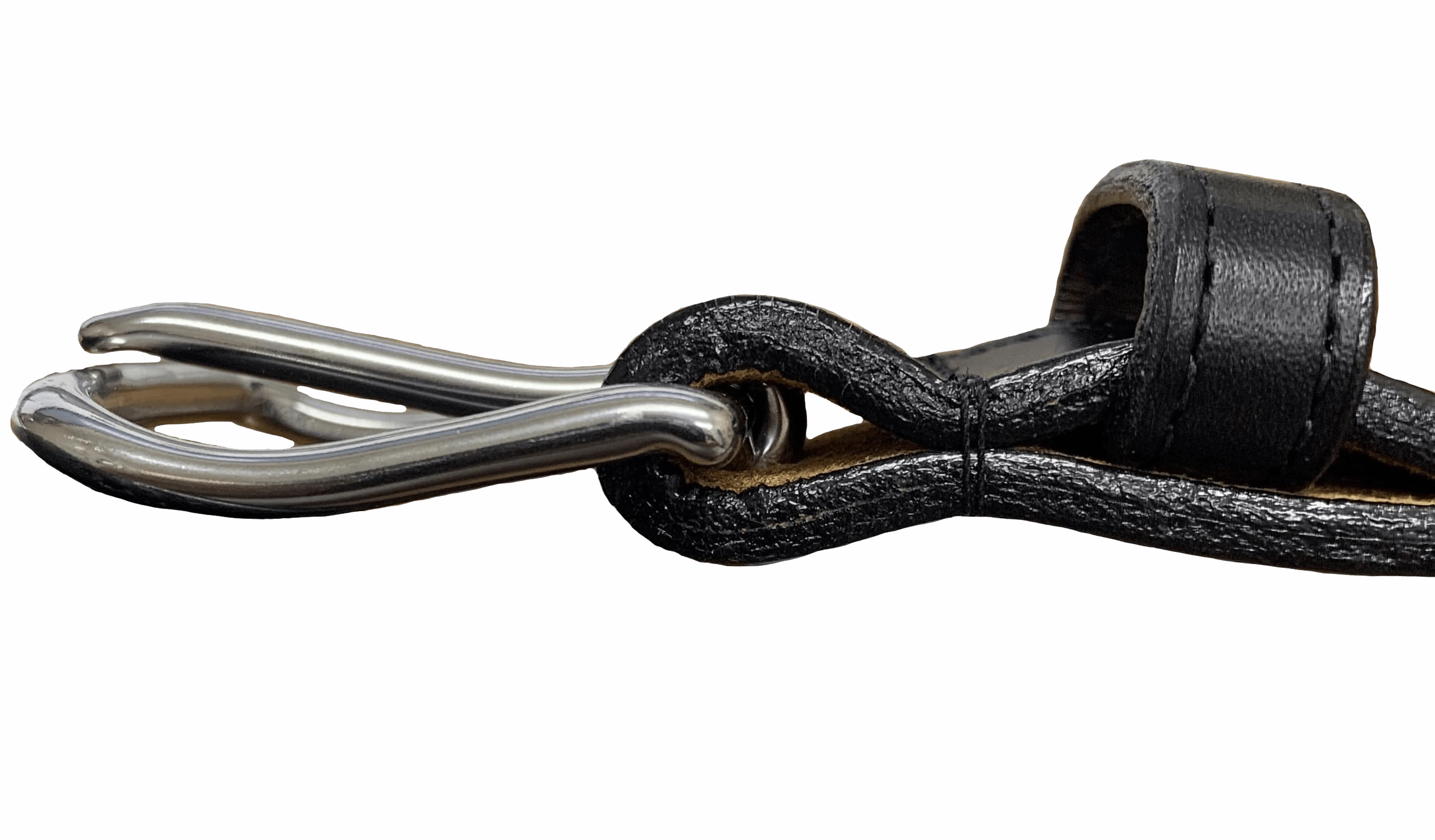 The Stallion: Men's Chocolate Brown Stitched Italian Leather With Steel Core And Chrome Buckle 1.25"