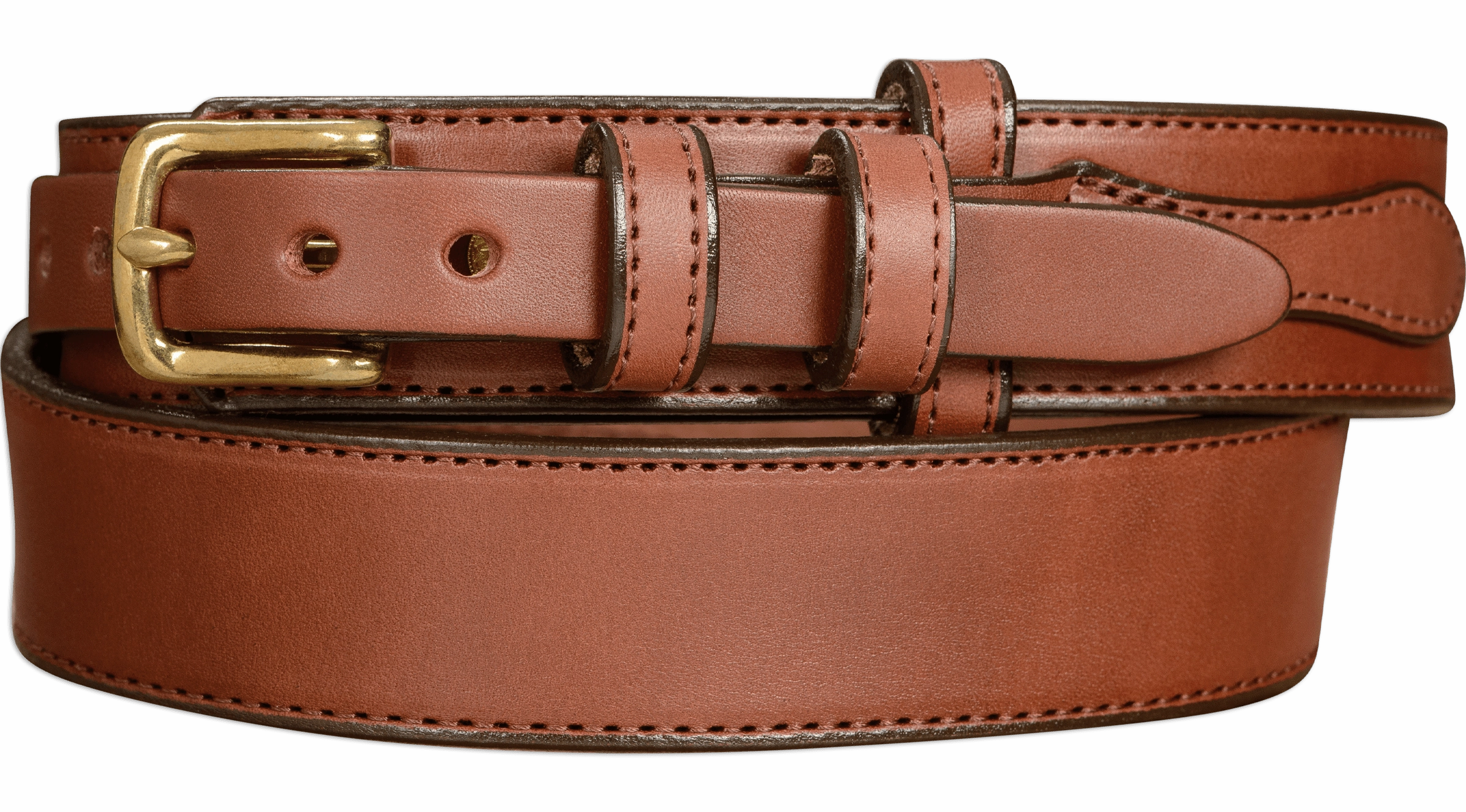 The Walker: Medium Brown Stitched Ranger 1.50"