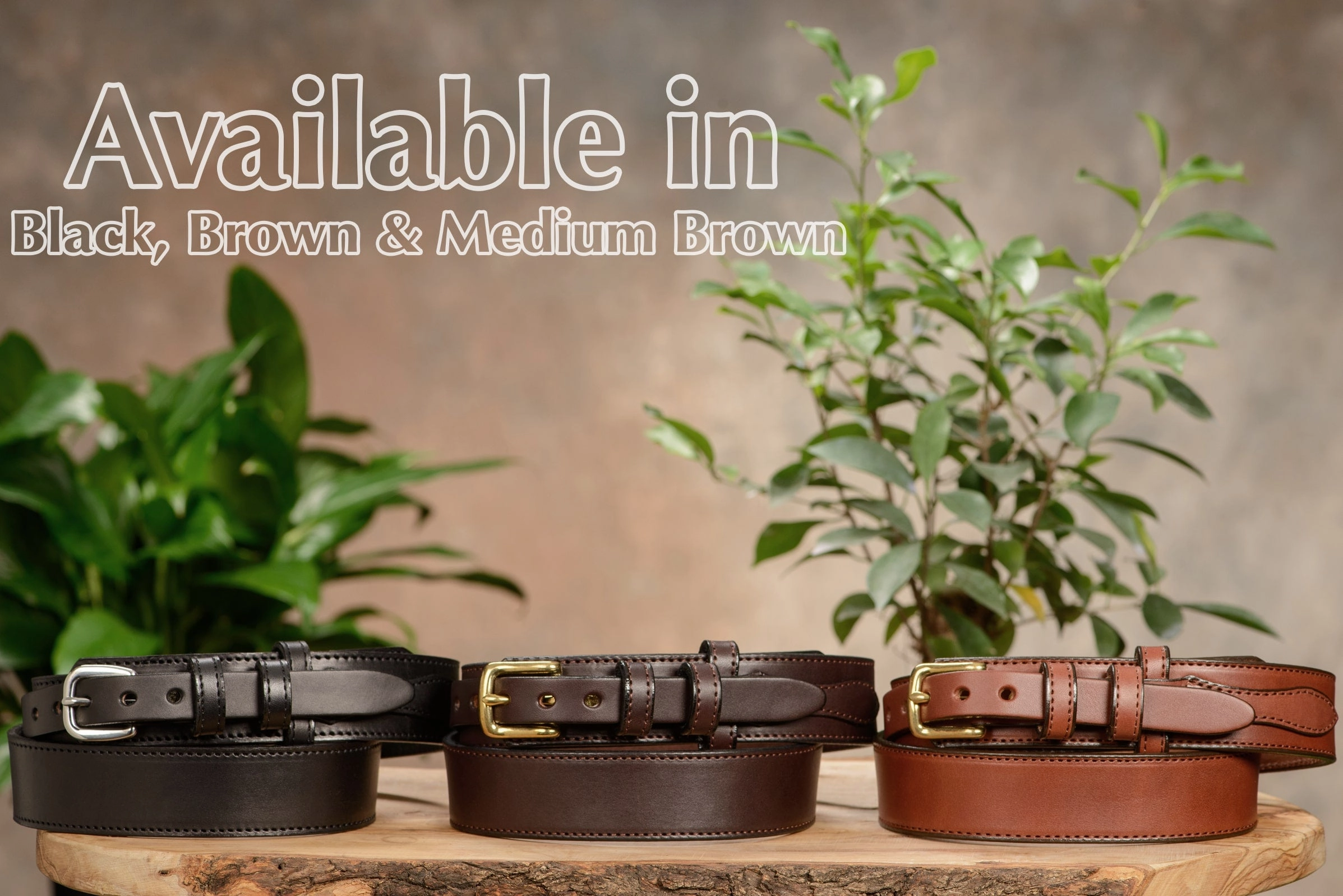 The Walker: Medium Brown Stitched Ranger 1.50"